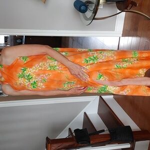 Vintage Hilo Hattie's Wrap Dress Beach Cover Sarong Paleo